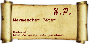 Wermescher Péter névjegykártya
